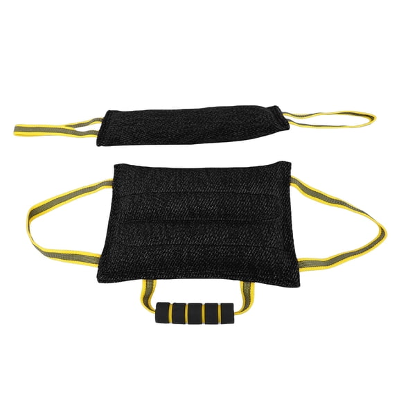 Rupoun Portable Dog Pillow Tug Toy for Interactive Play and Training, Heavy Duty Tear-Resistant Bite Sleeve Equipment for Medium to Large Working Dogs, Black (13 inches / 33 cm)