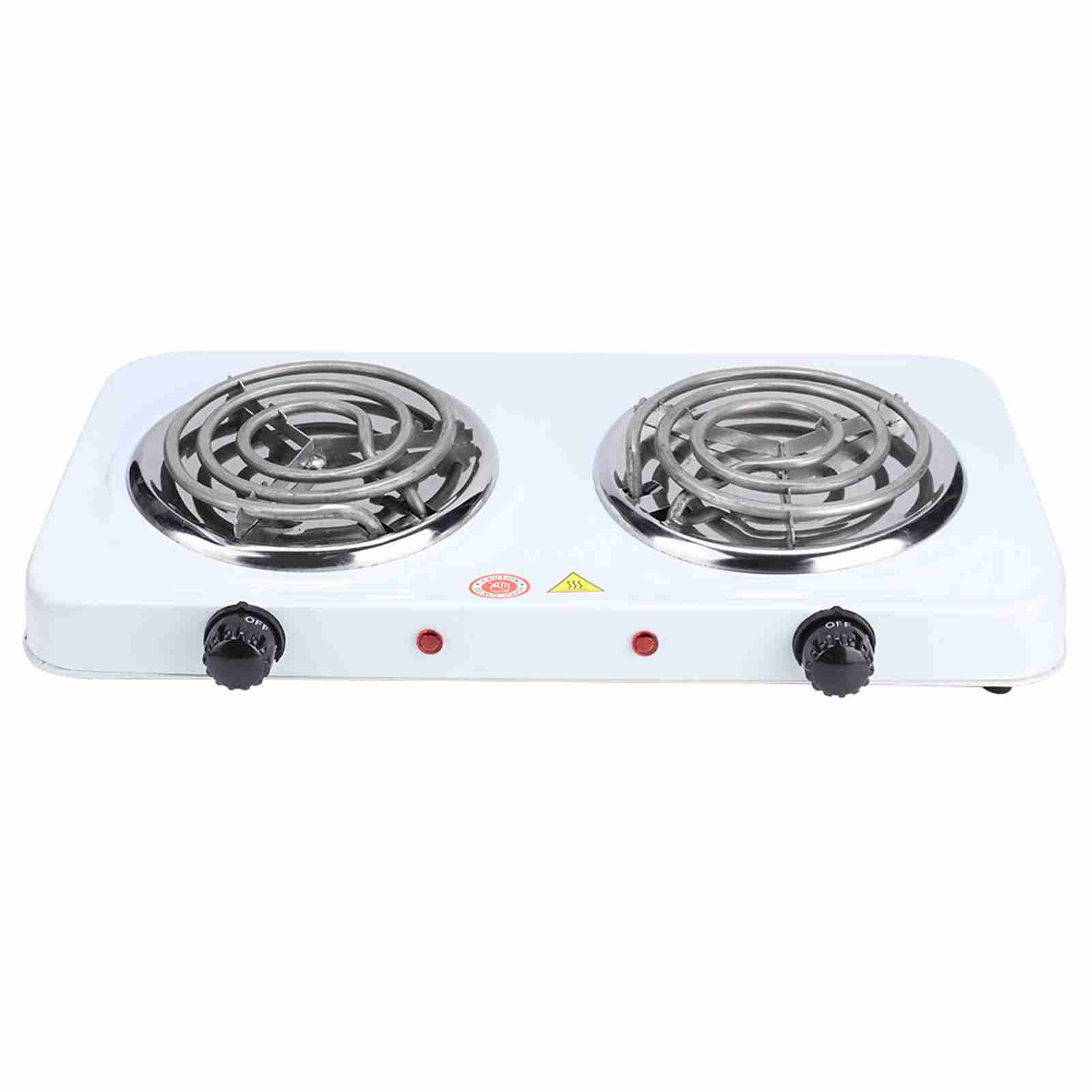 Rupoun Portable Electric Double Burners Hot Plate 2000W Countertop Buffet Stove Heating Cooktop for Kitchen Camping Outdoor Cooking Dual Hotplates 16.9 x 9.3 Inches / 43 x 23.6 cm