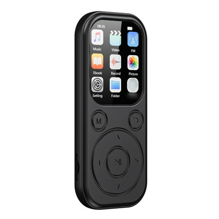 Rupoun Portable MP3/MP4 Player with 2.01" (5.1cm) IPS Screen, Bluetooth 5.4, FM Radio, Voice Recorder, E-Book, 12-Hour Playback, Lossless Sound, Black, 16GB[cite: 1]
