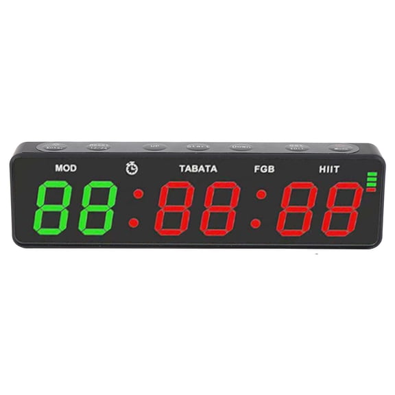 Rupoun Portable Magnetic Gym Timer Clock Rechargeable Workout Interval Fitness Digital Timer with Stopwatch for Home Garage Boxing (8.27 inches / 21 cm)