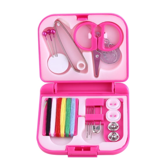 Rupoun Portable Travel Sewing Kits Box Needle Threads Scissor Buttons Pins Home Tools (Red) 2.75 inches / 7 cm[cite: 1]