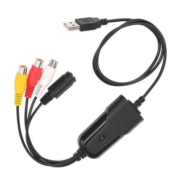 Rupoun Portable USB 2.0 Video Audio Capture Card Converter Recorder Analog to Digital Format for PC, Plug and Play