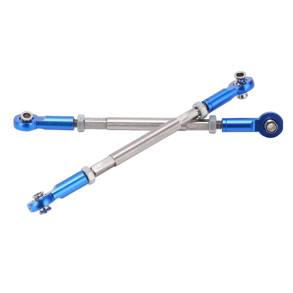 Rupoun Premium 2Pcs Metal Front Steering Link Rod Tie Rods for Traxxas Unlimited Desert Racer 1/7 Scale RC Car, Durable Blue Stainless Steel Replacement Upgrades (5.0 inches / 128 mm)