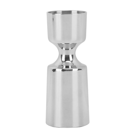 Rupoun Premium 304 Stainless Steel Double Cocktail Jigger with Measurements Inside, Japanese Style Bar Tool Double Head Measuring Cup Shot for Bartending, Silver, 4.3x1.8 inches / 11x4.5 cm
