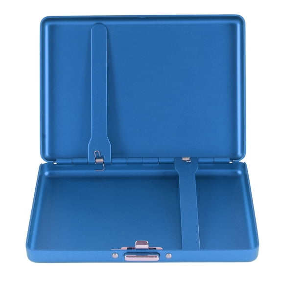 Rupoun Premium Aluminium Alloy Cigarette Holder Case, Water Resistant Metal Box for Men, Blue (4.33 in / 11 cm)