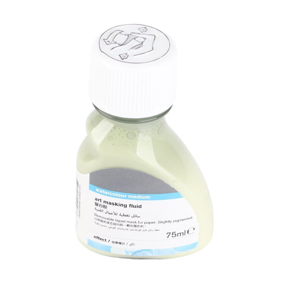 Rupoun Premium Art Masking Fluid 75mL (2.54 fl oz) Professional Watercolor Painting Medium Clear Liquid Pigment Covering Liquid for Artists and Designers Mixed Media Protective Drawing Gum