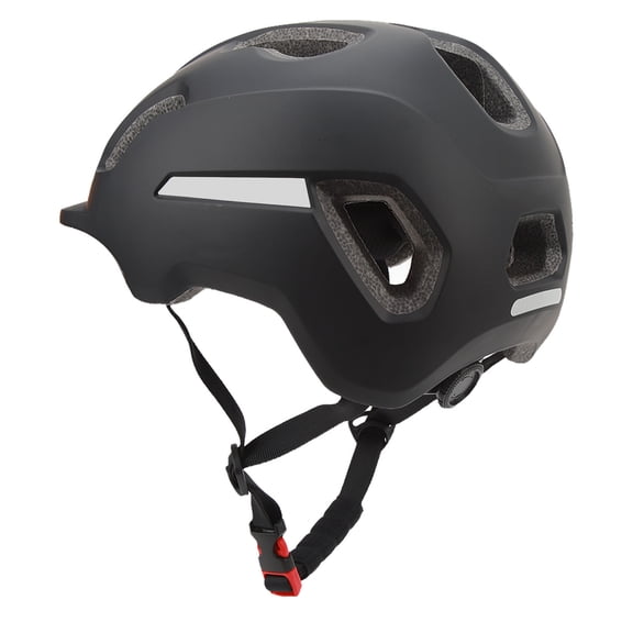 Rupoun Premium Bike Riding Helmet High-Density EPS Foam Protection Security Bicycle Ventilation Gear for Cycling Skateboarding, Black (Adjustable 22.8-24.4 inches / 58-62 cm)