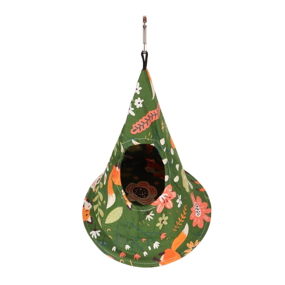 Rupoun Premium Bird Tent Soft Breathable Washable Cotton Sleeping Bed Cozy Hanging Bird Hammock Nest Hut Cage Toy for Parrot Budgie Lovebirds Finch Small Animals, Green (7.9x10.6 inches / 20x27 cm)