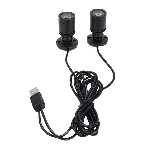 Rupoun Premium Dual Head Small Spotlight Showcase LED Spotlight Mini Display Light for Closet Artwork Jewelry DIY Craft Aluminum Alloy 10 inches / 25.4 cm