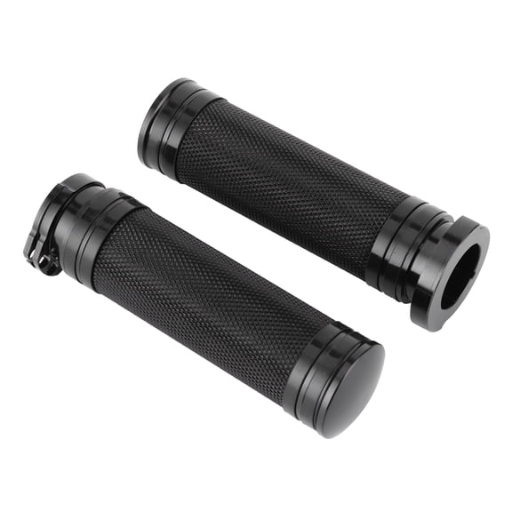 Rupoun Premium Ergonomic Motorcycle Hand Grips Throttle Handlebar Replacement Accessory Fit for XL883 1200 X48 72 Models, 1 Inch / 25.4 mm Mounting Diameter, CNC Black, 2 Pieces