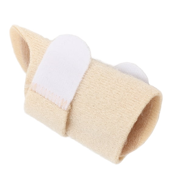 Rupoun Premium Finger Brace Sleeve with Built-In Aluminum Strip, Adjustable Thumb Splint & Finger Stabilizer for Sprains, Fractures & Arthritis Relief, Skin Color, Size M (3.54 in / 9 cm)
