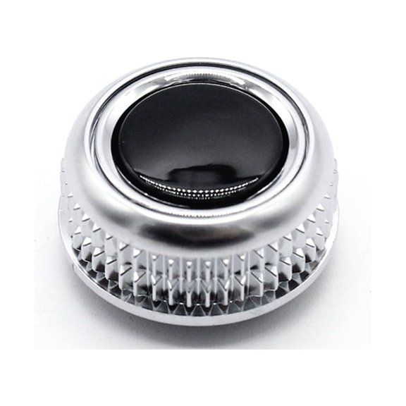 Rupoun Premium MMI Volume Control Knob Replacement for Audi A4 B8 A5 S5 Q5 Ergonomic Radio Control Button Center Console Switch Shifter Overlay, Black & Silver Dual Units Design (2.75 in / 7.00 cm)