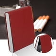 thumbnail image 1 of Rupoun Premium PU Leather Cigarette Case for Men and Women, Holds 10 Cigarettes, Durable Hard Shell Storage Box, Red, 1 of 9