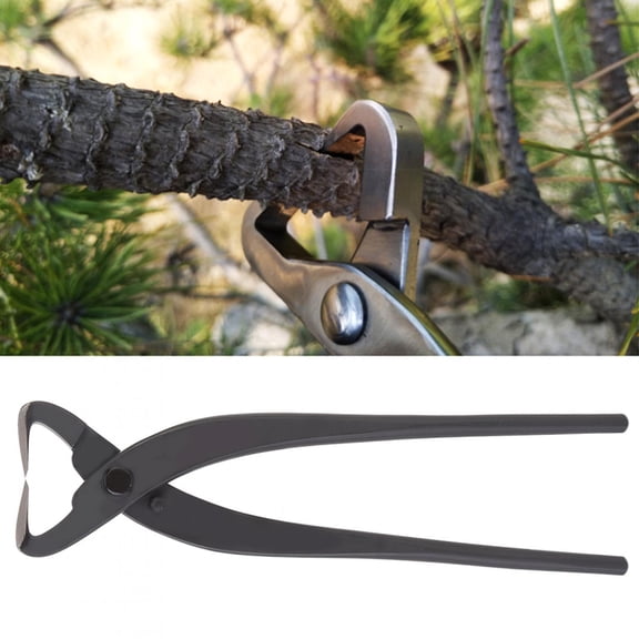 Rupoun Premium Ply Steel 8.3 Inch Trunk Splitter Professional Garden Bonsai Tree Training Tool with Sharp Edge 210mm Black Heavy Duty Plant Scissors for Beginner and Expert Modeling 8.3in/210mm