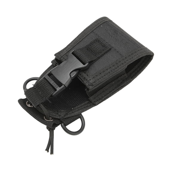 Rupoun Premium Walkie Talkie Holder Bag Nylon Protective Portable 2 Way Radio Case With Adjustable Shoulder Strap for Kenwood MSC-20C Black (5.9 inches / 15 cm)
