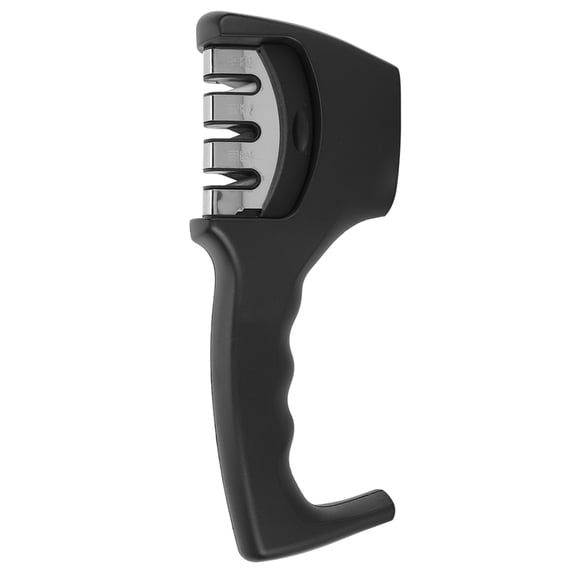 Rupoun Professional 3-Stage Home Kitchen Knife Sharpener Quick Manual Knife Grinder with Non-Slip Base for Metal Knives Black 8.1 x 2.4 x 1.4 inches / 20.5 x 6 x 3.5 cm