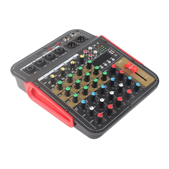 Rupoun Professional Audio Mixer 4-Channel Digital Mixing Console DJ Controller Board Studio Sound
