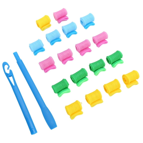 Rupoun Professional DIY Hair Curlers Rollers Spiral Curls with Hook Handle Hair Styling Tool Set, 20 Pieces, Assorted