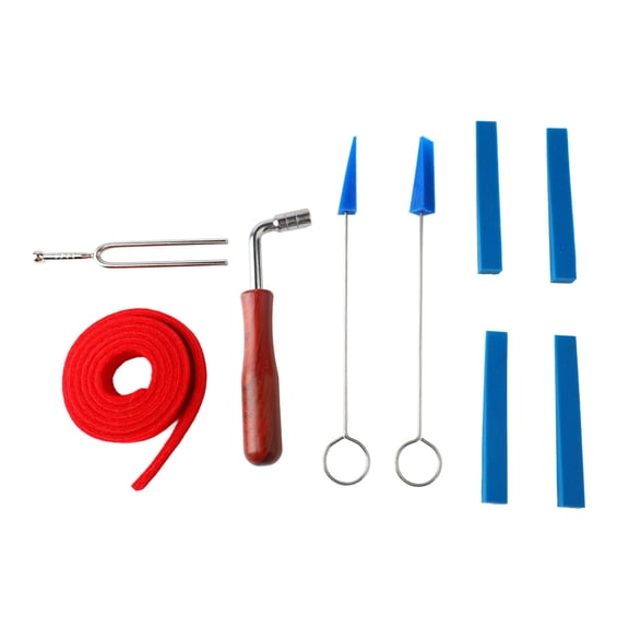 Rupoun Professional Piano Tuning Tool Set with Wrench, Mute Blocks, Temperament Strip & Tuning Fork, Keyboard Maintenance Kit, 5.9 inches / 15 cm