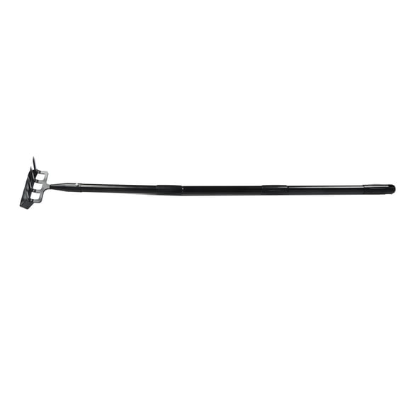 Rupoun Professional Weeding Rake with 3-Section Adjustable Stainless Steel Handle, Ergonomic Hand Rake Garden Tool for Cultivating and Loosening Soil (54 inches / 137 cm)