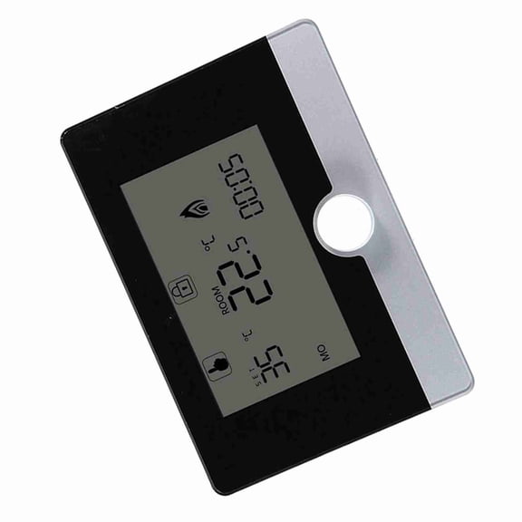 Rupoun Programmable Room Temperature Controller Digital Thermostat for Wall-hung Boiler Heating Systems, Black