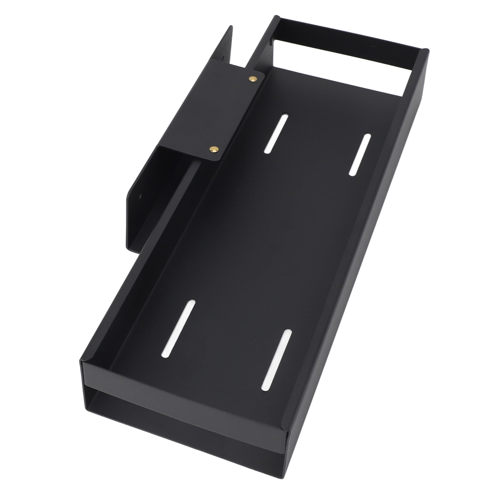 Rupoun Pull Out Cabinet Organizer Carbon Steel Slide Out Drawer Sliding Pantry Storage Shelf Under Sink Organizer for Kitchen Bathroom, Black, Small Size (14.17 inches / 36 cm)