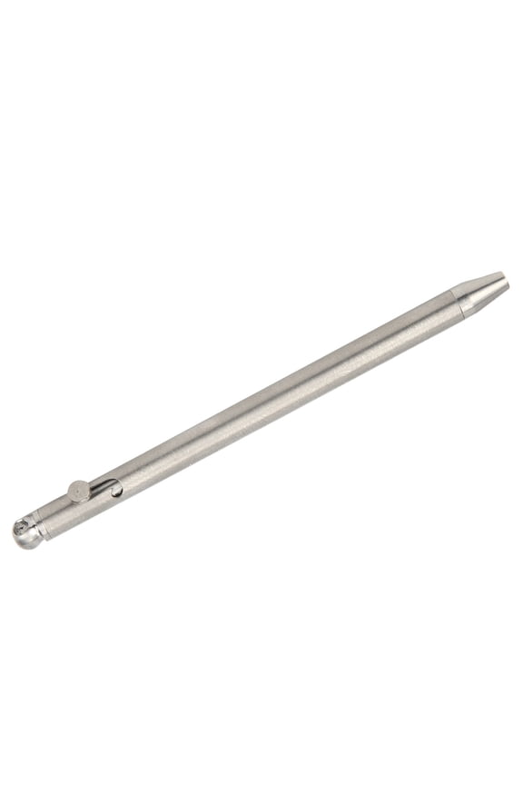 Pure Titanium Mini Pen Silver Bolt Action EDC Portable Keychain Ballpoint Writing Instrument 3.3 inches with 2 Replacement Refills for Travel Work and Daily Use