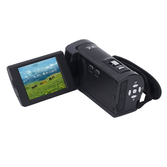 Rupoun QHD 2.7K Video Camera 50MP 16X Digital Zoom Camcorder with 270 Degree Rotation Screen, Video Recorder Webcam Function, Recording While Charging, 64GB Storage Card Included