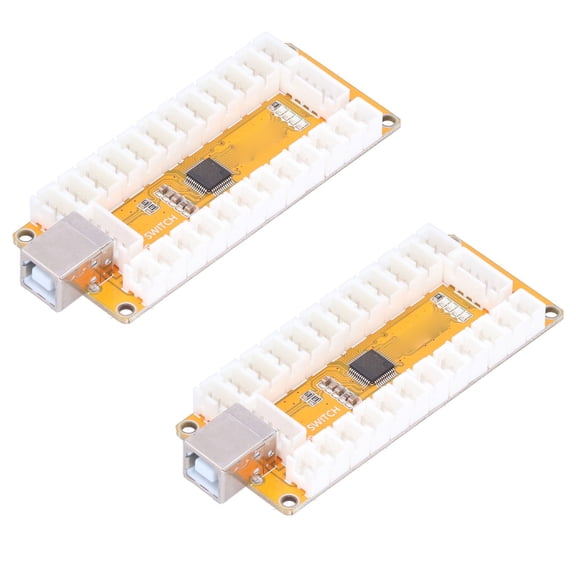 Rupoun QM070908 Zero Delay Arcade USB Encoder PCB Board Kit for PC Windows Raspberry Pi Switch PS3 Dual Player Gamepad Joystick Controller 13.00 inches / 33.02 cm