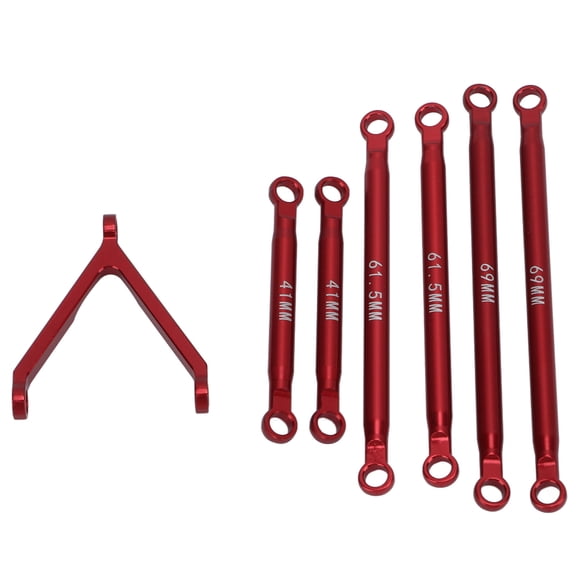 Rupoun RC Car Chassis Link Rod Aluminum Alloy Link for 1/24 RC Crawler Upgrade Part Red (11 inches / 27.9 cm)