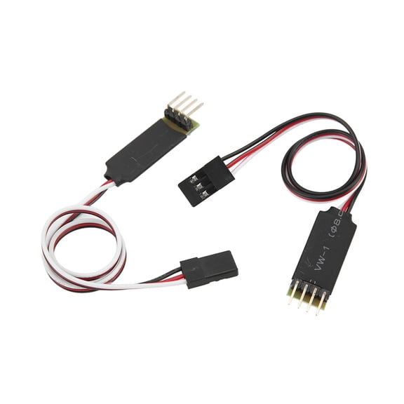 Rupoun RC Car Light Control Cable LED Flash On Off Switch, 3 Channel Easy Control Premium Material Cable, 2 Pieces (9.61 in / 24.4 cm)