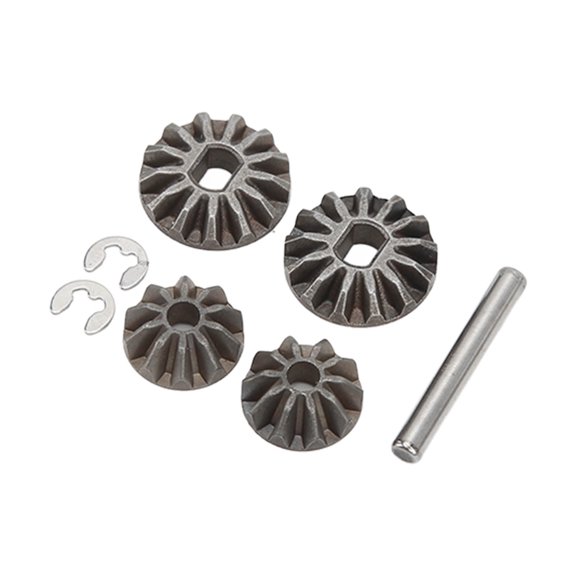 Rupoun RC Car Upgrade Diff Bevel Gear Set Steel Differential Pinion Replacement Part For ZD Racing DBX-10 7173 1/10 Desert Off-Road Vehicle Model Accessories, Black Color, 7 Pieces Pack