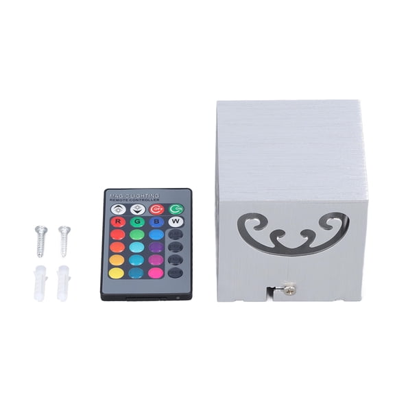 Rupoun RGB Aluminum Wall Light 3W LED Hollow Design 360 Luminous Dimmable Remote Control Wall Lamp for Bedroom Hallway 85-277V