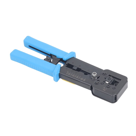 Rupoun RJ45 Crimp Tool 6P8P Tool Steel Integrated Ethernet Crystal Head CAT6 Data Cable Crimper Kit with Network Tester and Connectors, 14.56 inches / 37 cm