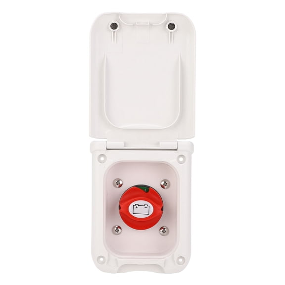 Rupoun RV Power Outlet Box 200A Single Circuit 2 M10 Terminal Power Outlet Panel with Disconnect Switch and Water Resistant Cover for Campervan Caravan