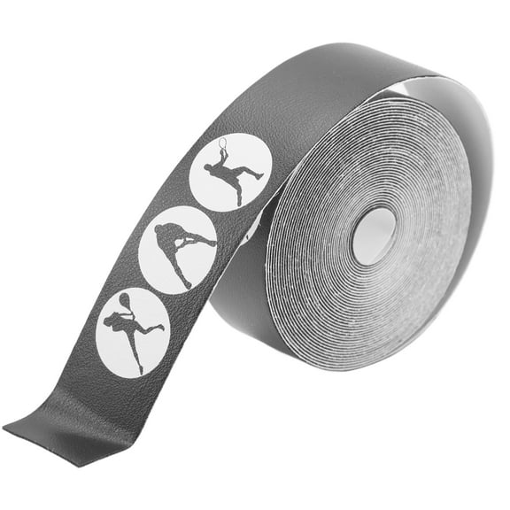 Rupoun Racket Head Tape 24mm PU Anti Scratch Tennis Racket Head Guard Protective Sticker for Sports 5M Black / 196.8 inches / 24mm Professional Protection for High Performance Play