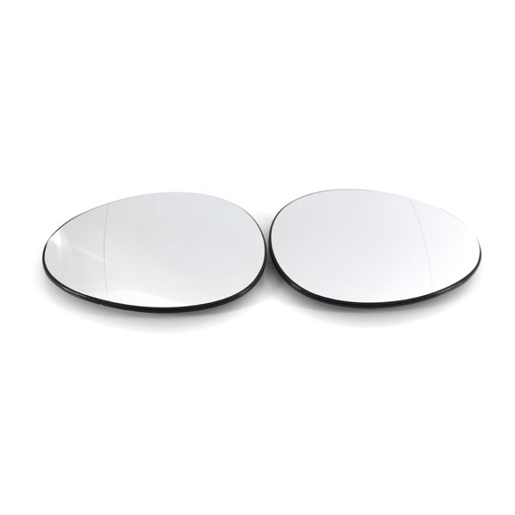 Rupoun Rearview Mirror Glass with Clip Replacement for BMW Mini R55 R56 R57 2007-2014 2pcs Heated Left Right (7.87 inches / 20 cm)
