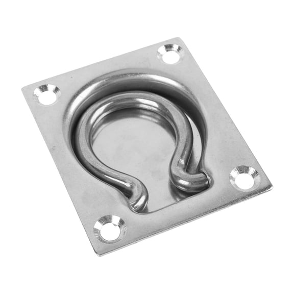 Rupoun Recessed Tie Down Ring 304 Stainless Steel Secure Point Flush Mount Trailer Tie Down Hook for Truck Boat Yacht Cabinet Doors