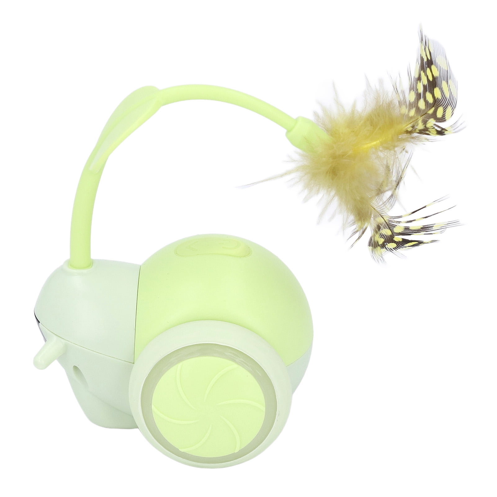 Rupoun Rechargeable Smart Electric Cat Toy Interactive Automatic Moving Remote Control Exercise Promoting Toys with Feather, Green (5.51 inches / 14 cm)