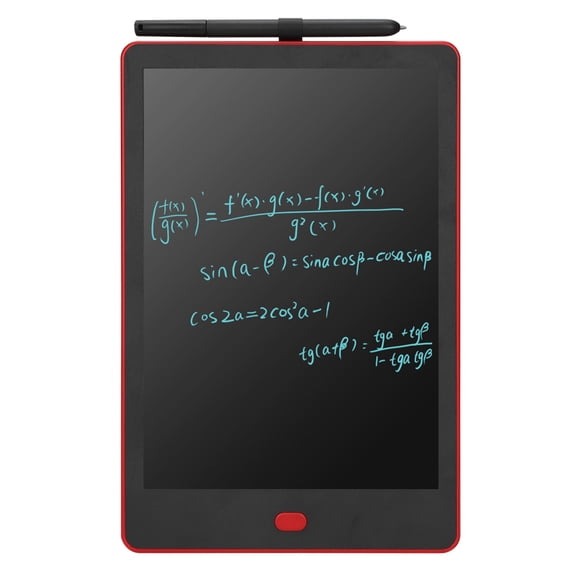 Rupoun Red Double-Sided LED/LCD Drawing Tablet & Painting Pad, Adjustable Temperature Brightness, Handwriting Art Supplies for Professionals & Amateurs, 10.1 inches / 25.7 cm, Stylus Pen Included