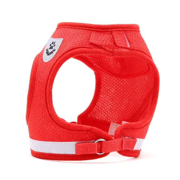 Rupoun Reflective Dog Harness and Leash Set, Adjustable Breathable Step-In Walking Vest for Small Medium Dogs Cats, 3.9 Feet Premium Lead, Outdoor Safe Gear, Red M