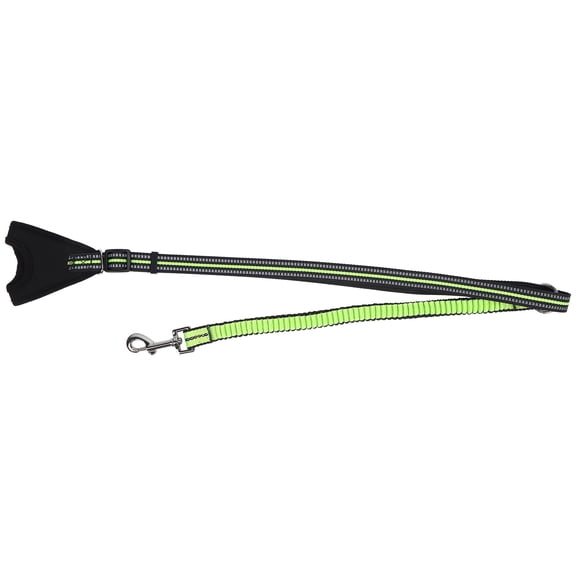 Rupoun Reflective Pet Safety Belt Dog Walking Leash Anti-Lost Durable Nylon Strap for Medium Dogs with Comfortable Padded Handle and Training Traffic Control, Green, Length 19 inches / 48.26 cm