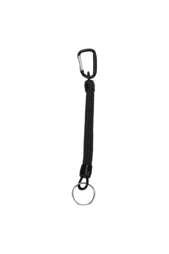 Retractable Spring Elastic Rope Security Gear Tool Anti Lost Keychain Fishing Lanyard Black 5.91 inches / 15.00 cm Premium Outdoor Accessory[cite: 1]