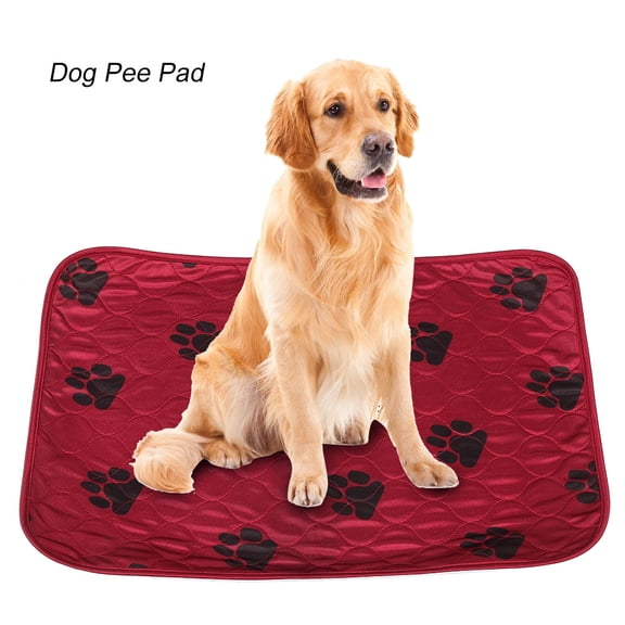 Rupoun Reusable Waterproof Dog Pee Pad Bed Urine Mat for Pet Dogs Cats, 4-Layer Highly Absorbent Machine Washable Training Pads, Protects Wooden Floors, Extra Small Red 15.7 x 23.6 in / 40x60 cm