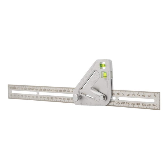Rupoun Revolutionary Carpentry Tool, Multifunctional Woodworking Triangle Ruler and High Accuracy Angle Measuring Tool Level Combo (13.8 inches / 35.0 cm)
