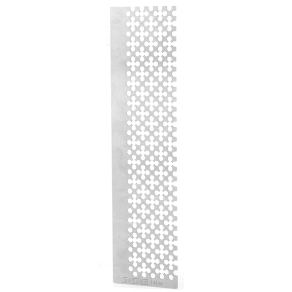 Rupoun Round Diamond Painting Ruler Fix Tools Quincunx Shape Stainless Steel for Rhinestone Paint 325 Hole DIY Craft Tool Measuring Supplies 6.3 inches / 16.0 cm Silver