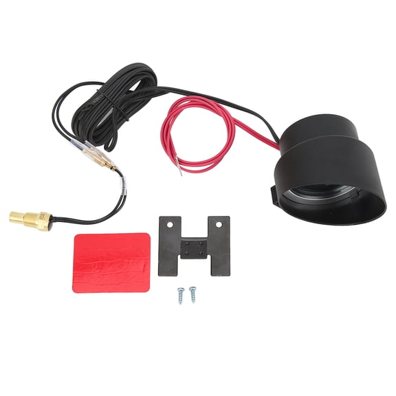 Rupoun Round Digital Water Temperature Gauge LED Voltmeter DC 9V-36V Blue Light for Car Motorcycle ATV