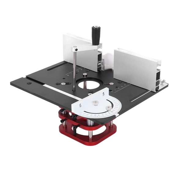 Rupoun Router Table Lifting System Base, 51mm / 2.0 inches Stroke Metal Manual Router Lift Base for 64 to 66mm / 2.5 to 2.6 inches Diameter Motor Engraving Slotting Machines, Heavy Duty Aluminum