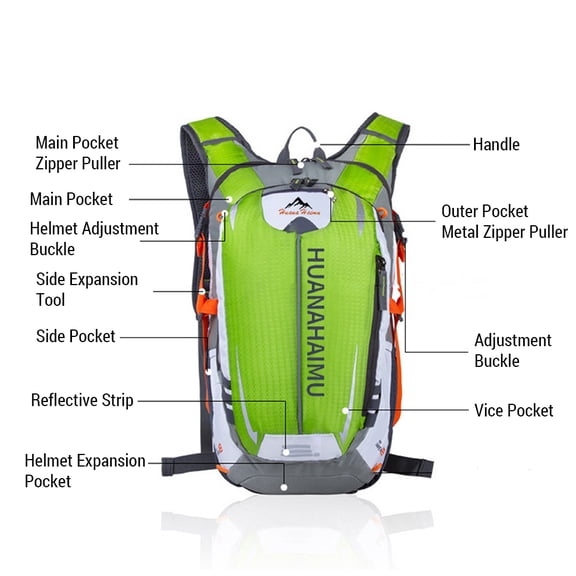 Rupoun Running Hydration Backpack Breathable Water Bladder Pack Waterproof Cycling Rucksack Lightweight Hiking Daypack for Men Women Outdoor Sports Mountain Biking Black and Gray