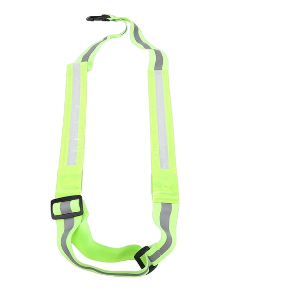 Rupoun Running LED Shoulder Strap Elastic Adjustable High Visibility Night Safety Belt Reflective Sash for Cycling Jogging Walking (25.59-30.31 inches / 65-77 cm)